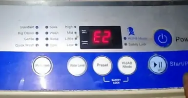 Lỗi E2 máy giặt Aqua - Nguyên nhân và hướng dẫn chi tiết cách khắc phục