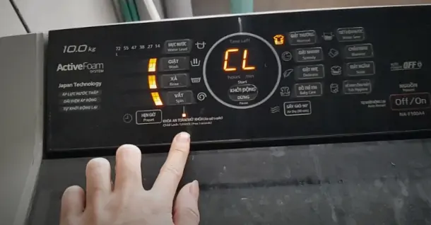 Máy giặt Panasonic báo lỗi CL - Nguyên nhân và cách khắc phục nhanh
