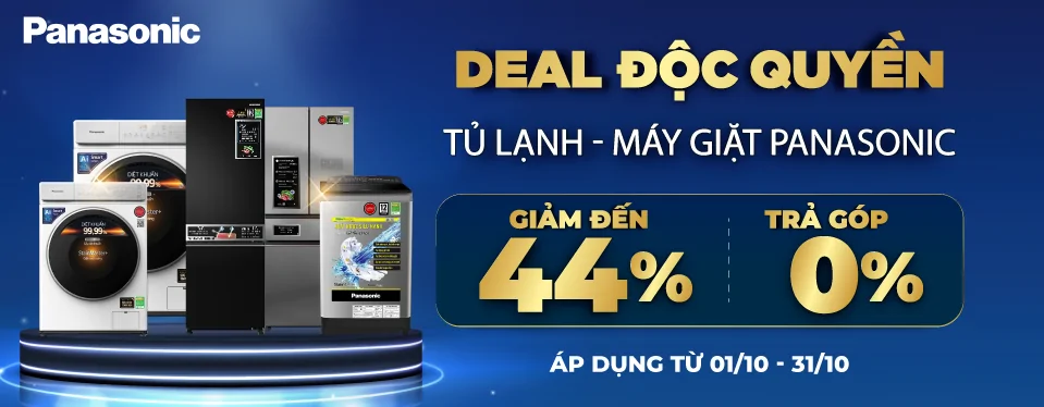 Panasonic - Deal độc quyền tủ lạnh, máy giặt