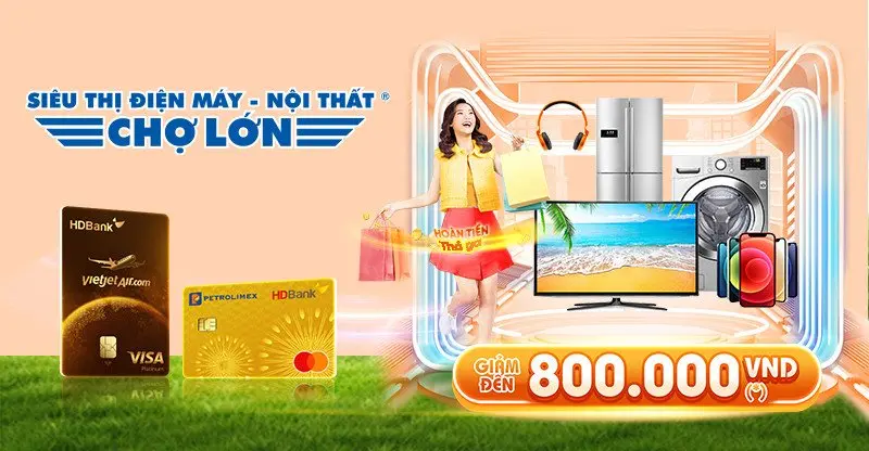 Thẻ HD Bank giảm đến 800.000đ
