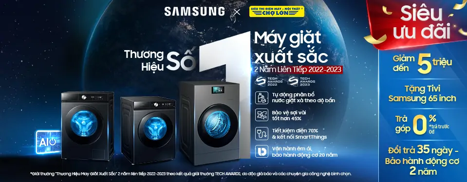 Máy giặt Samsung - Siêu quà tặng hấp dẫn