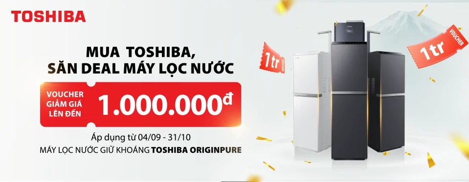 Mua Toshiba, tặng voucher đến 1 triệu