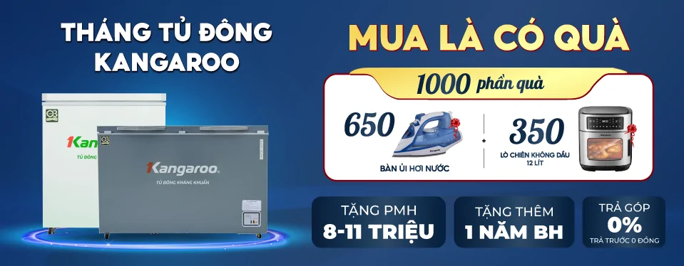 Tủ đông Kangaroo mua là CÓ QUÀ