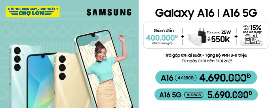 Samsung A16 tung ưu đãi