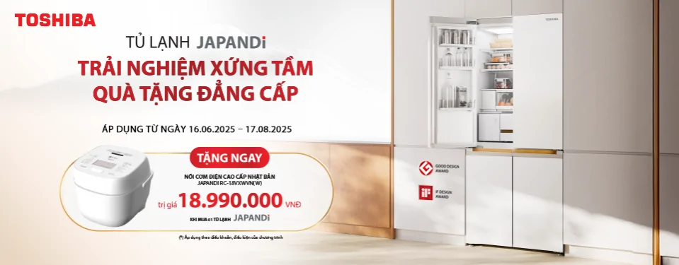 Toshiba - Tủ lạnh có thiết kế ấn tượng nhất