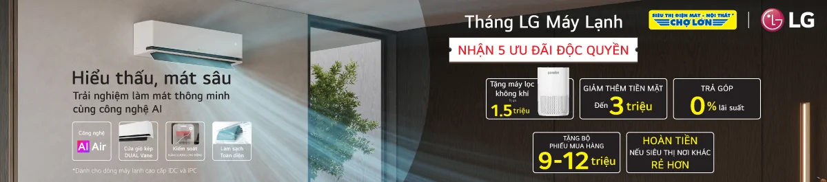 Tháng LG máy lạnh - Nhận 5 ưu đãi độc quyền