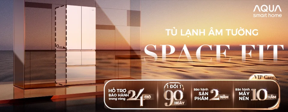 Aqua Smart Home - Tủ lạnh âm tường SpaceFit