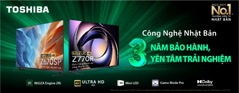 Công nghệ Nhật Bản - 3 năm bảo hành, yên tâm trải nghiệm