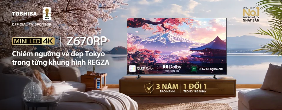 Smart Tivi Mini LED Toshiba AI 4K - Trải nghiệm giải trí đẳng cấp