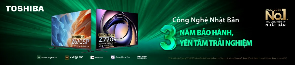 Công nghệ Nhật Bản - 3 năm bảo hành, yên tâm trải nghiệm