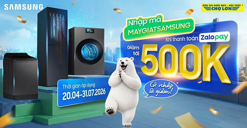 Mua máy giặt Samsung, Zalopay ưu đãi