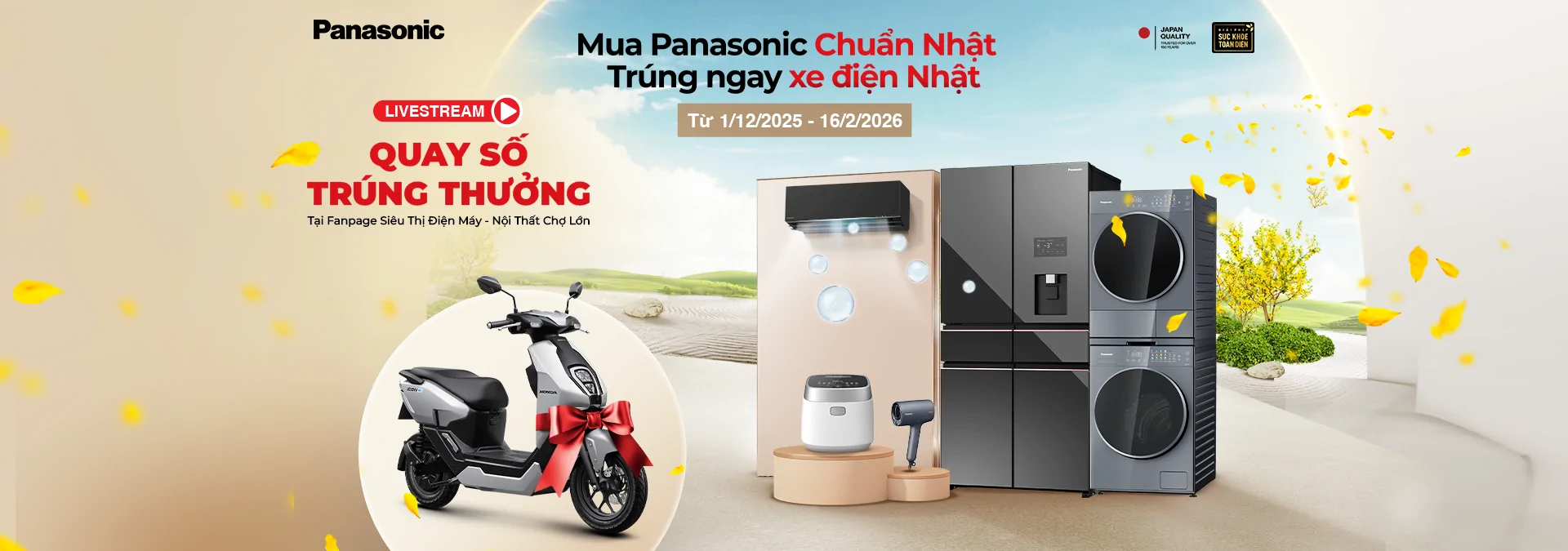 Header ldp mua panasonic trúng xe máy điện