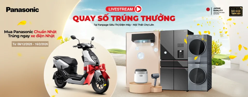 Mua Panasonic chuẩn Nhật - Trúng ngay xe điện Nhật