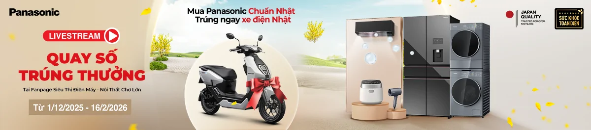 Mua Panasonic chuẩn Nhật - Trúng ngay xe điện Nhật