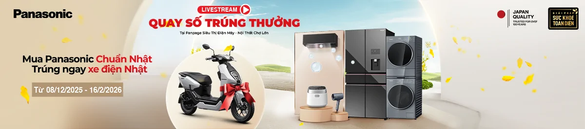 Mua Panasonic chuẩn Nhật - Trúng ngay xe điện Nhật