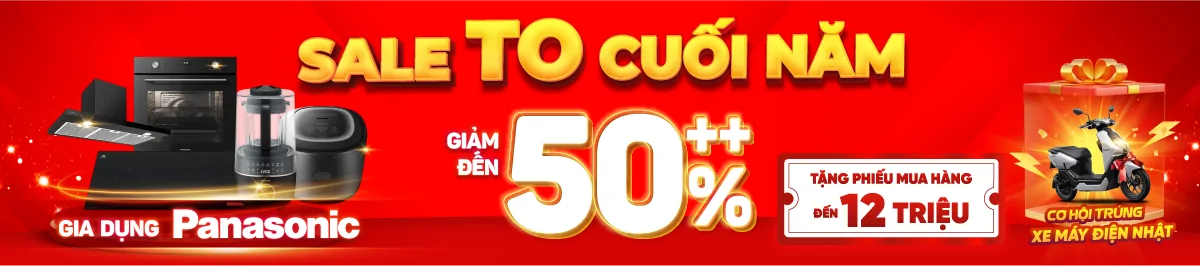 Gia dụng Panasonic sale TO cuối năm