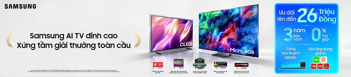SAMSUNG Tivi AI đỉnh cao - Xứng tầm giải thưởng toàn cầu