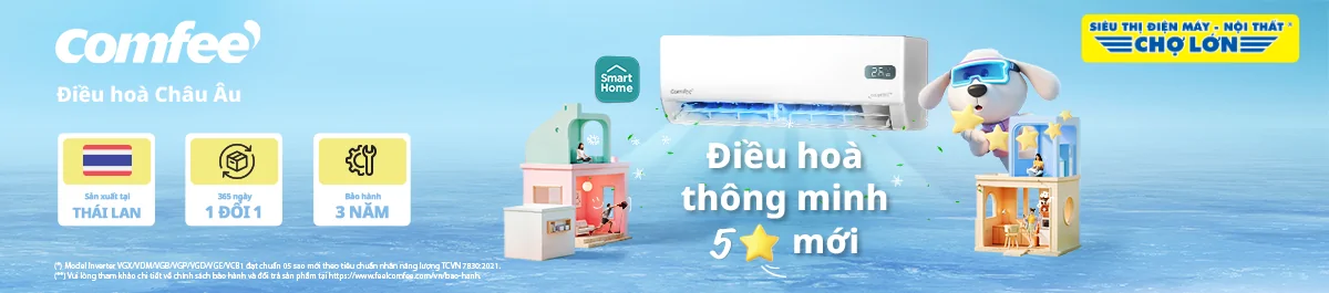 Điều hòa thông minh 5 sao mới