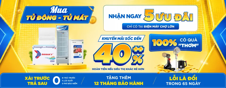 Tủ đông, tủ mát giảm sốc