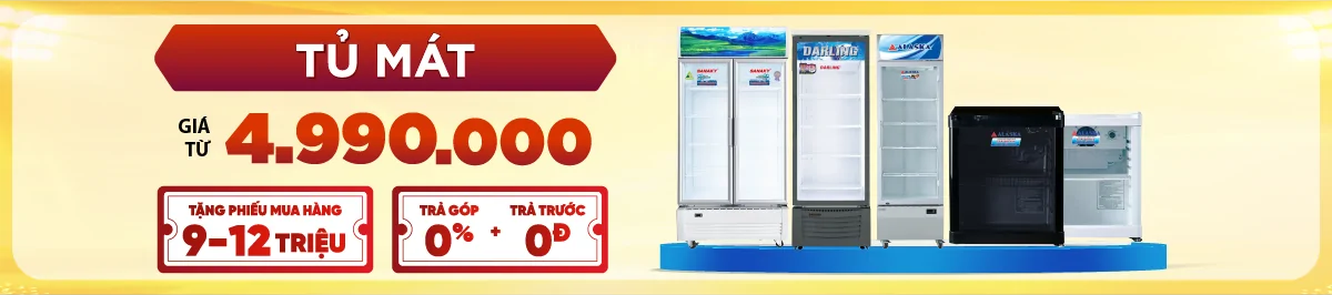 Tủ đông, tủ mát giảm sốc