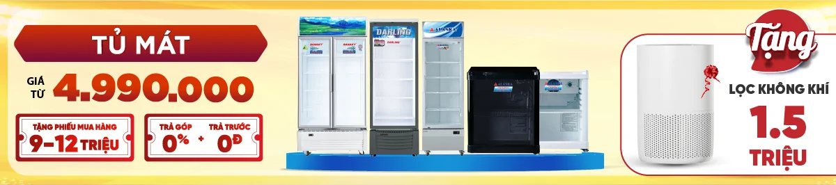 Tủ đông, tủ mát giảm sốc