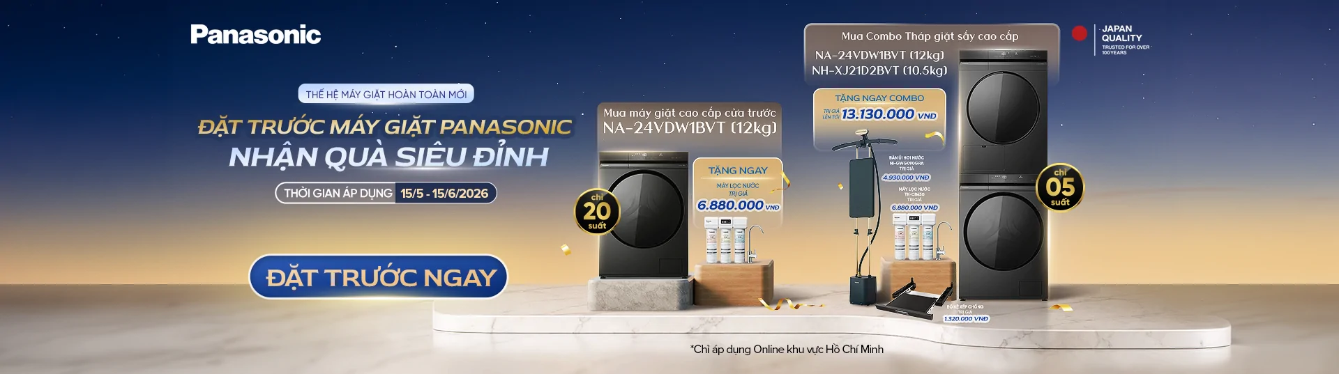 Giặt Sấy Cao Cấp Panasonic