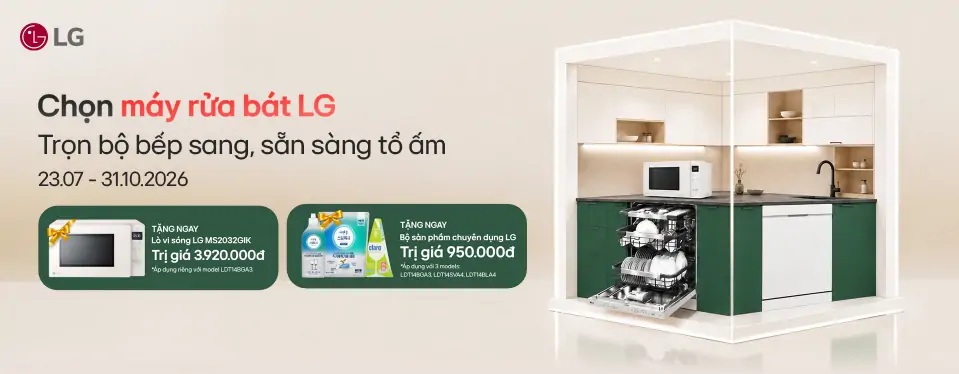 Chọn Máy Rửa Bát LG - Tặng Lò Vi Sóng