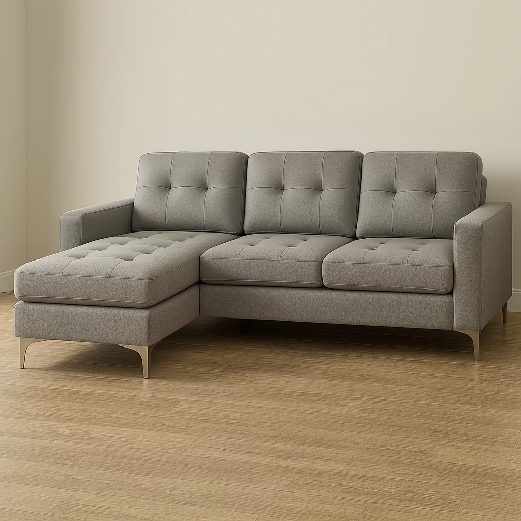 Sofa L Thor Xám Nhạt 196Cm