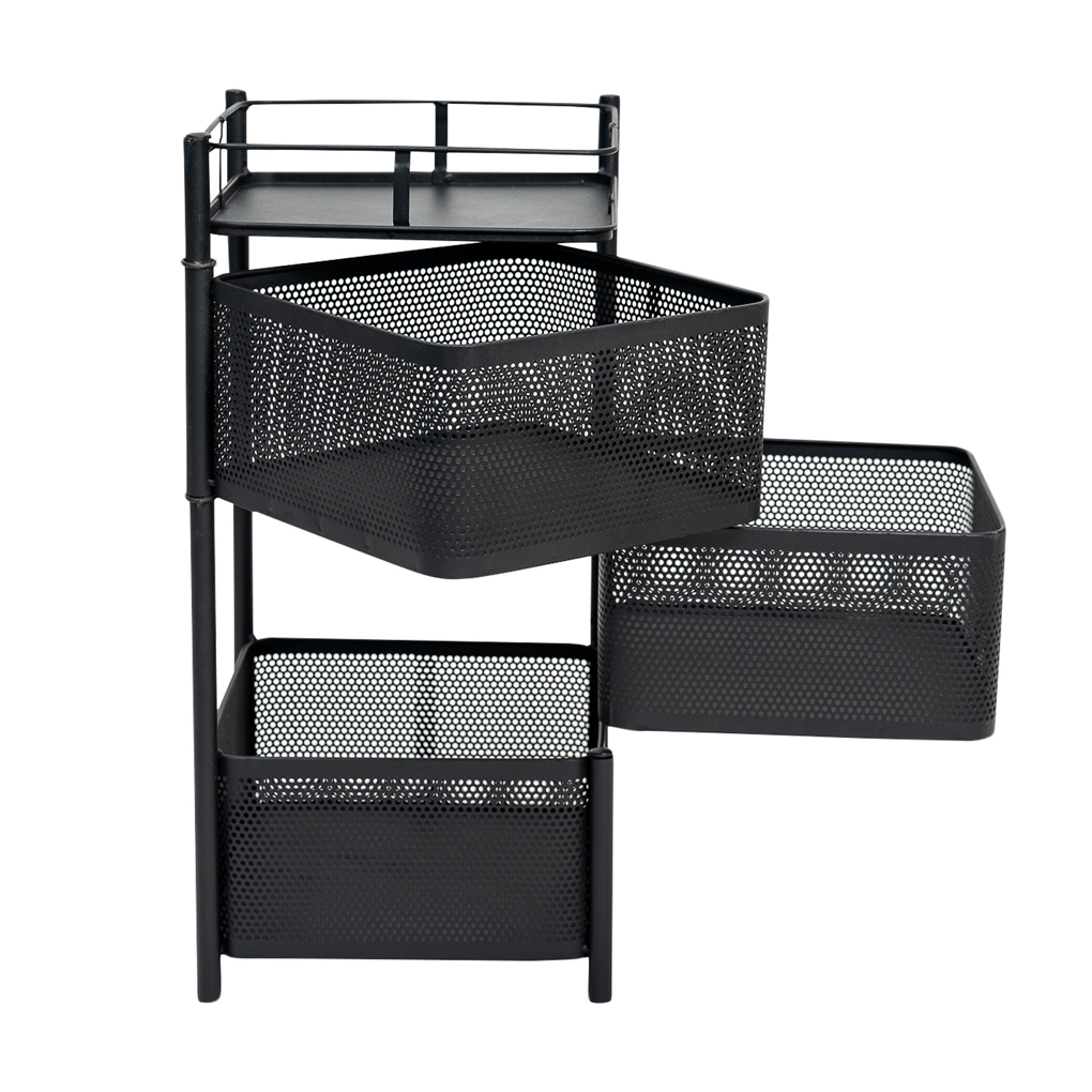 Kệ Xoay Vuông Kim Loại ECORS03B 3 Tầng