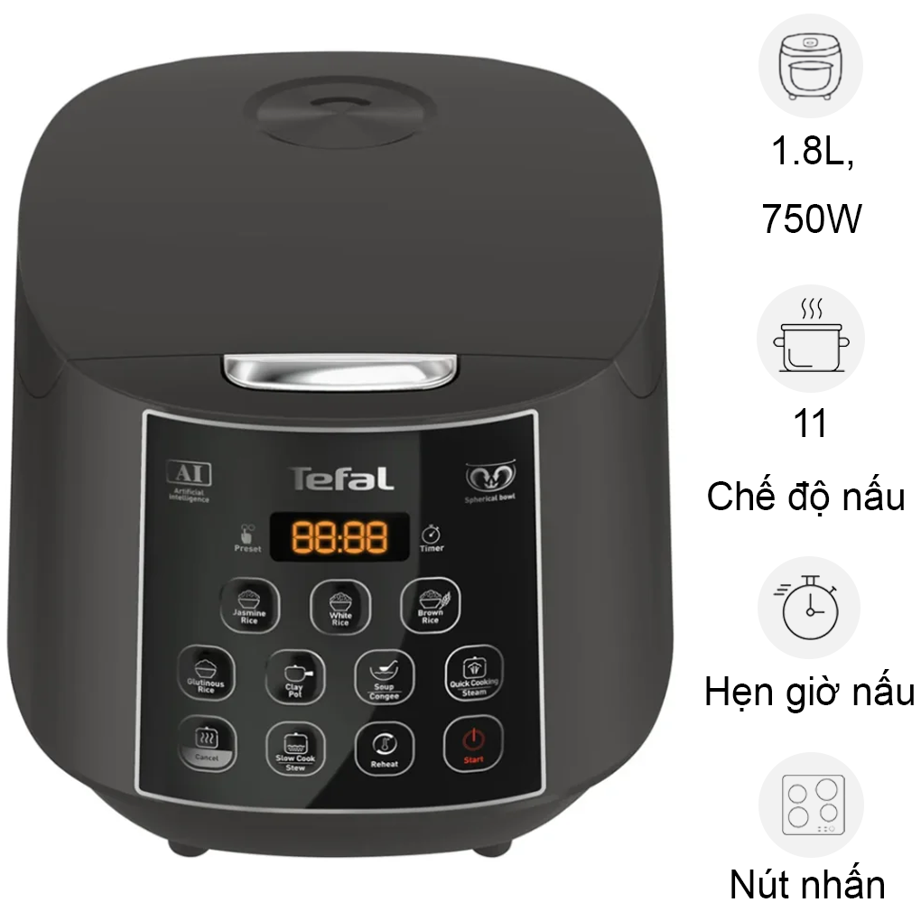 Nồi Cơm Điện Tử Tefal RK736B68 1.8 Lít