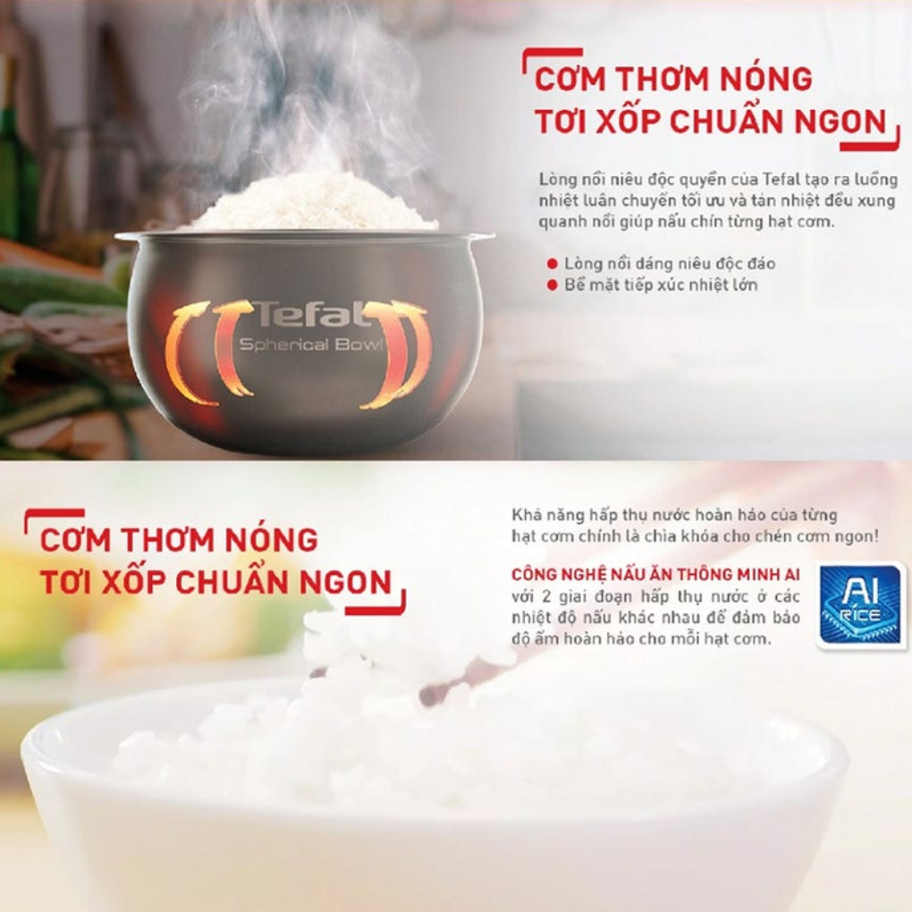 Nồi Cơm Điện Tử Tefal RK736B68 1.8 Lít 3