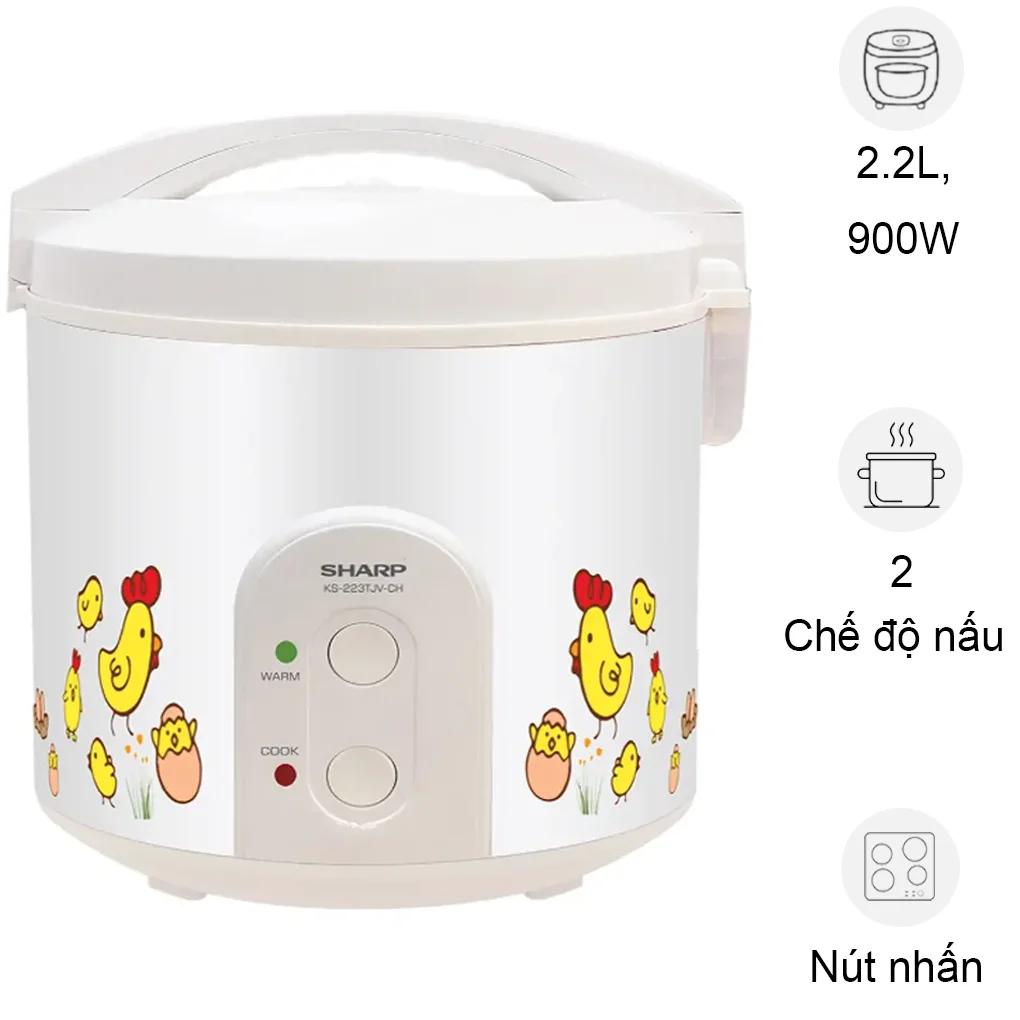 Nồi Cơm Điện Sharp KS-223TJV-CH 2.2 Lít