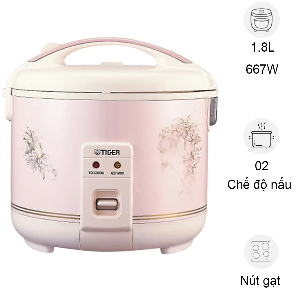 Nồi Cơm Điện Tiger JNP-1800 Hồng - Nhật Bản