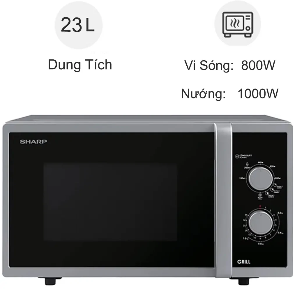 Lò vi sóng Sharp R-G322VN-S 23 lít