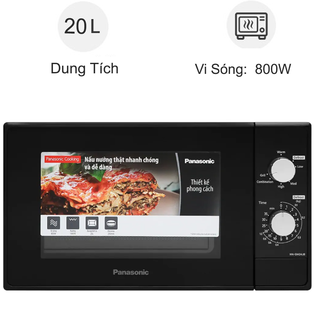 L&ograve; vi s&oacute;ng NN-GM24JBYUE 20 l&iacute;t