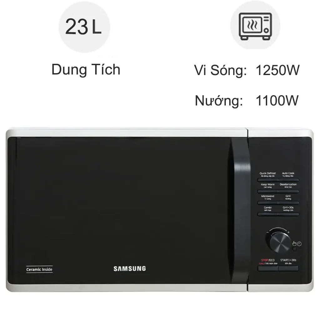 Lò vi sóng Samsung MG23K3515AS/SV 23 lít