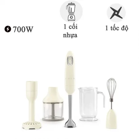 Máy xay cầm tay HBF02CREU, màu kem 700W