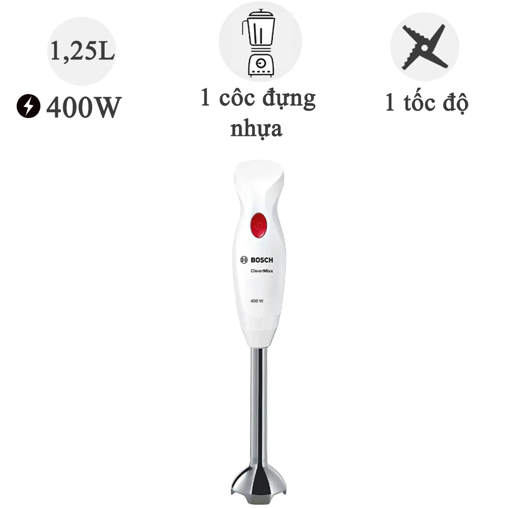 Máy xay sinh tố cầm tay Bosch MSM24100 400W  (Sản phẩm trưng bày)