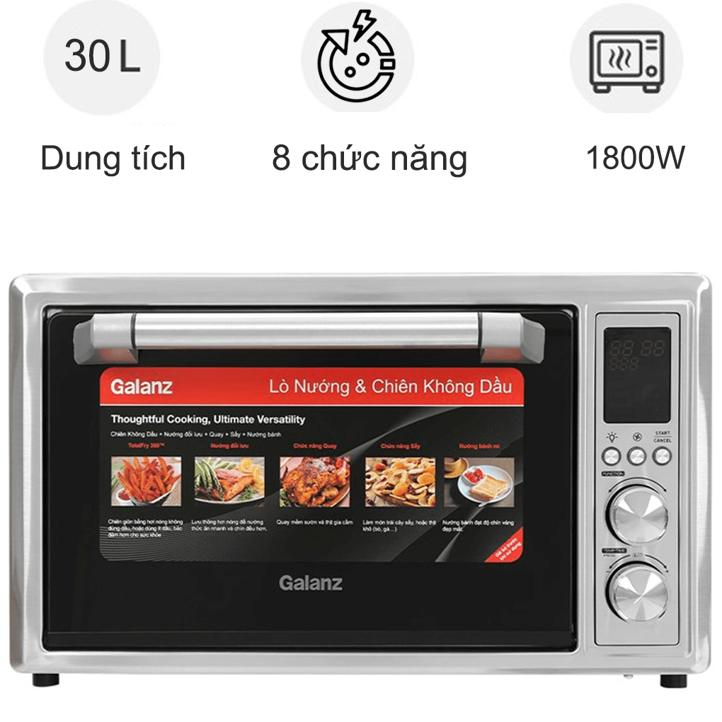 Lò Nướng Chiên Không Dầu Galanz KF1830ELQ-H12U 30 Lít