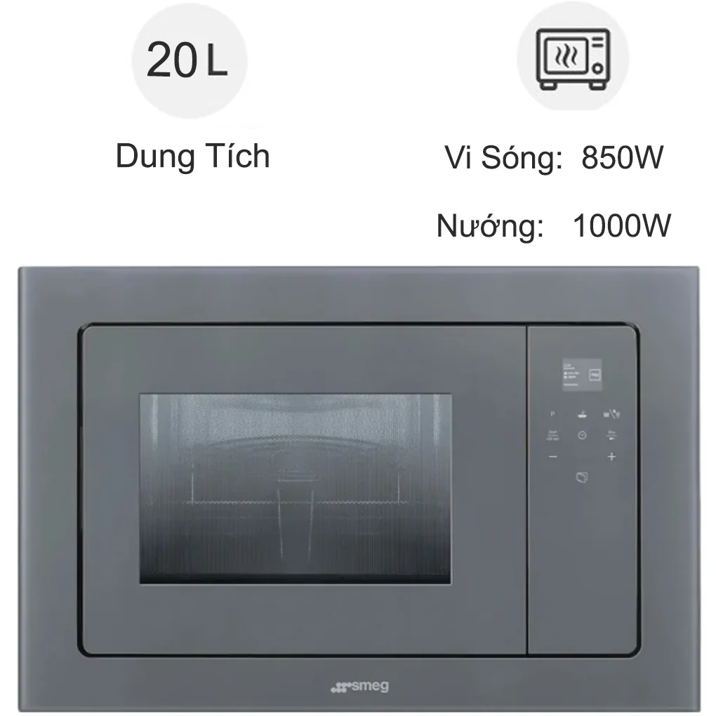Lò vi sóng âm tủ Smeg FMI120S2 20 lít