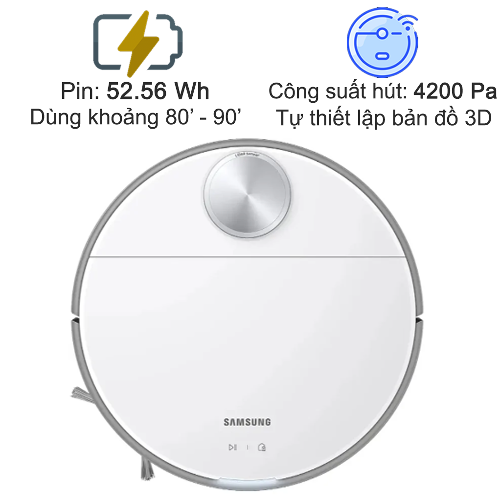 Robot Hút Bụi Samsung VR30T85513W/SV  (Sản phẩm trưng bày)