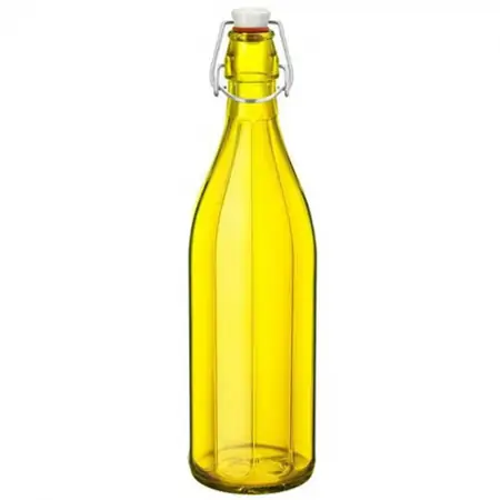 OXFORD Chai Thủy Tinh Nắp C&agrave;i K&iacute;n Hơi 1L M&agrave;u V&agrave;ng