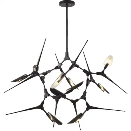 Đèn Treo Trần Thủy Tinh ECODL6 Đen