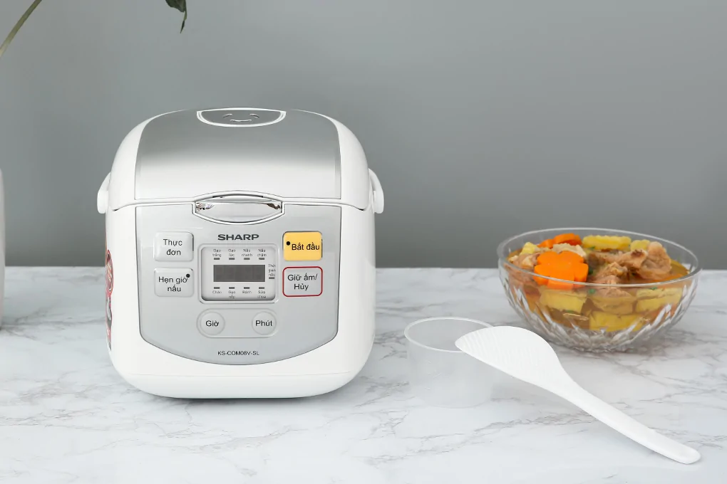 Nồi Cơm Điện Tử Sharp KS-COM08V-SL 0.72 Lít 3