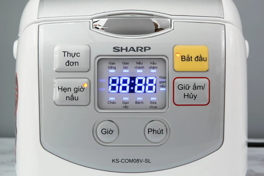 Nồi Cơm Điện Tử Sharp KS-COM08V-SL 0.72 Lít 9