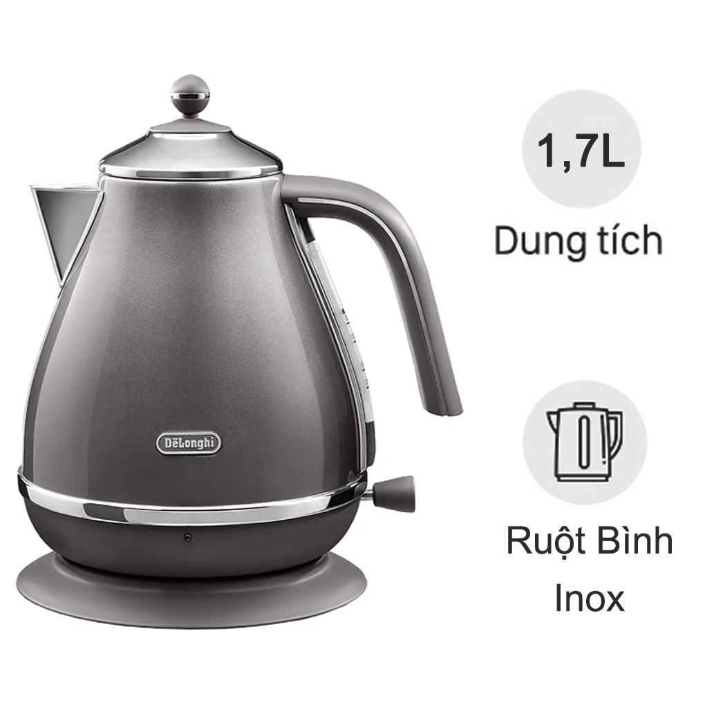 Bình đun siêu tốc 1.7 lít Delonghi KBOT2001.GY