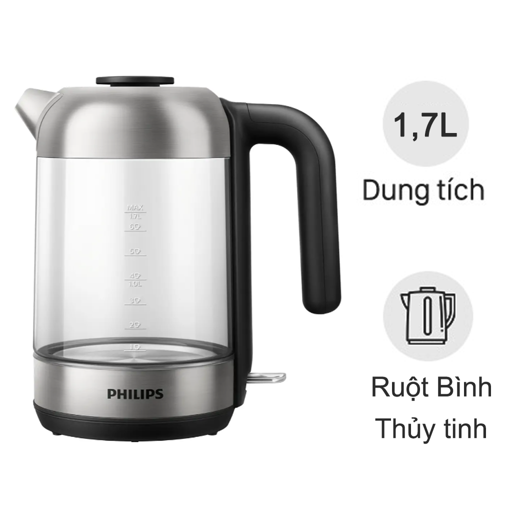 Bình đun siêu tốc 1.7 lít Philips HD9339/80  (Sản phẩm trưng bày)