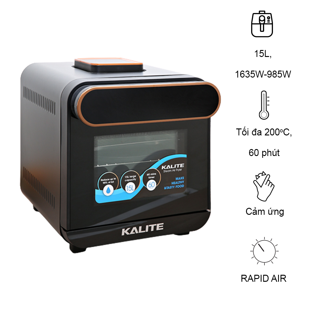 Nồi chiên không dầu Kalite STEAM PRO  (Sản phẩm trưng bày)