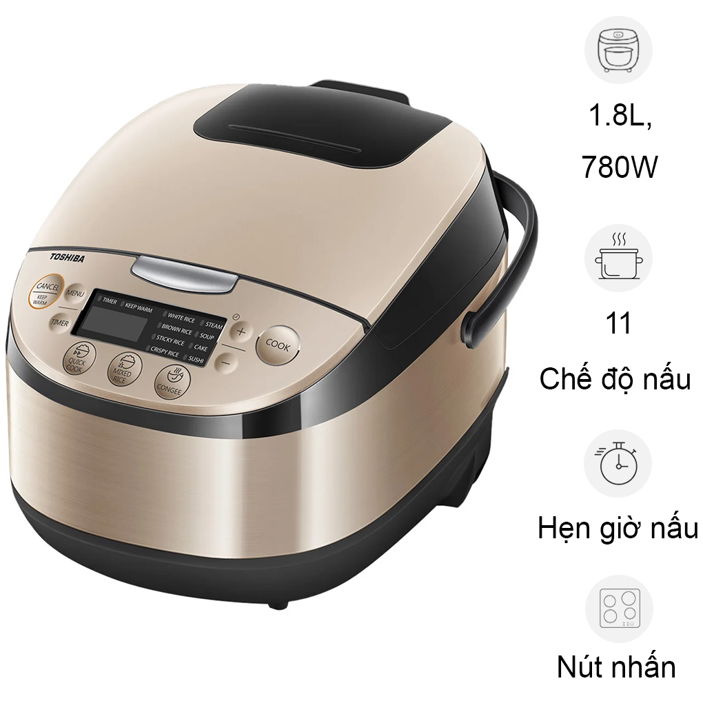 Nồi Cơm Điện Toshiba RC-18DR3PV(G) 1.8 Lít