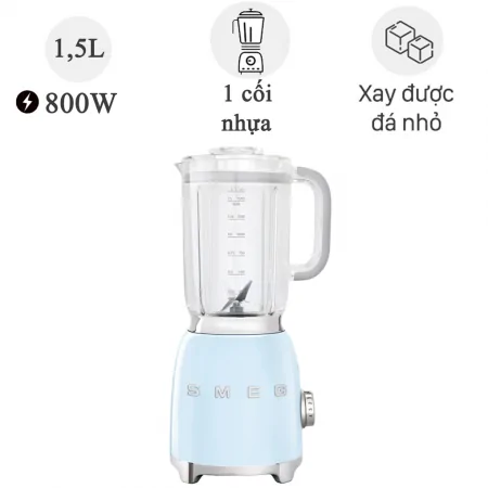 Máy Xay Sinh Tố SMEG BLF01PBEU - Xanh Nhạt chính hãng 2026